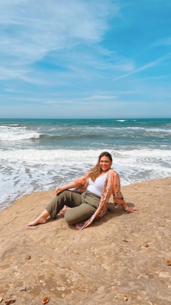 Olivia at the beach